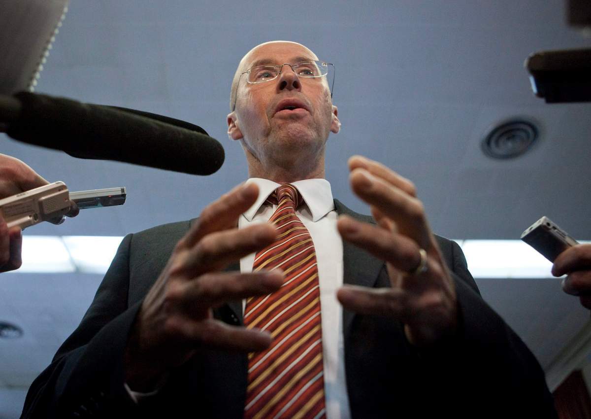 Former Parliamentary Budget Officer Kevin Page on Parliament Hill in Ottawa on Thursday, Feb. 18, 2010. THE CANADIAN PRESS/Pawel Dwulit.