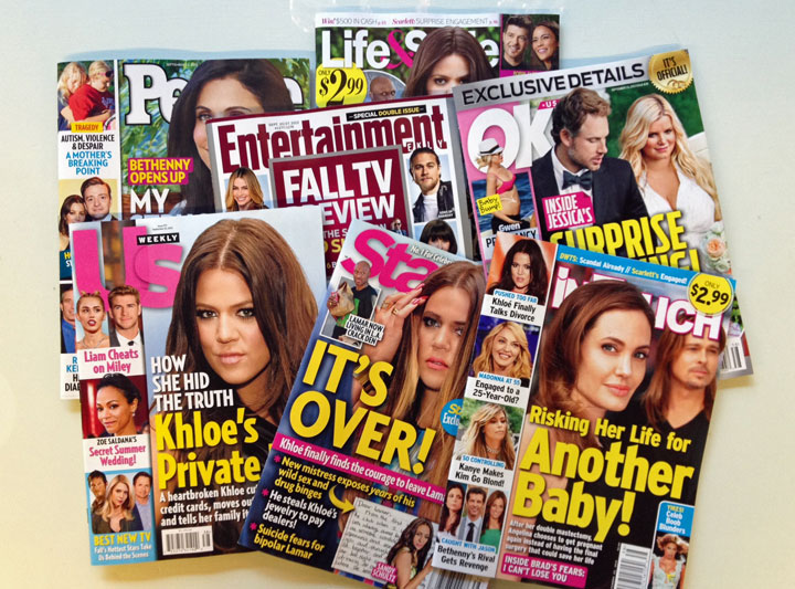 Of the seven most popular celebrity weeklies, only three covered TIFF.