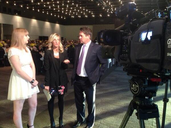 Former NHL player Kelly Hrudey and his daughter Kaitlin speak about Kaitlin's struggle with mental health during The Mental Health Foundation Breakfast, Wednesday, September 25, 2013. 