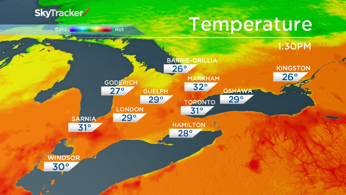 The heat is still on in southern Ontario after many cities saw record-breaking heat for Sept. 10.