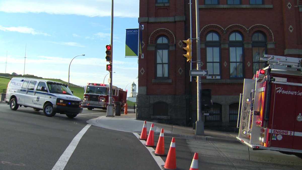 Just before 6 p.m., firefighters were called to NSCAD at the corner of Sackville Street and Brunswick Street for a report of a possible structure fire.