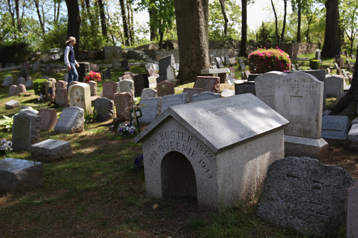  Graves and tombs mark pets' final resting place at the Hartsdale Pet Cemetery and Crematory on April 30, 2012 in Hartsdale, New York.