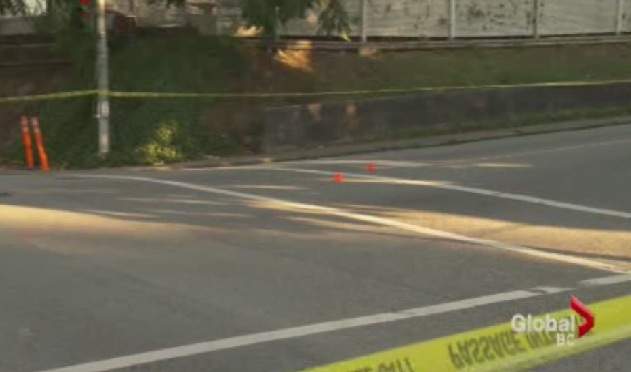 The intersection where a young girl was hit and killed.