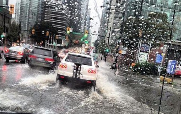 An intense storm hit Metro Vancouver Saturday, causing flooding and power outages. s.
