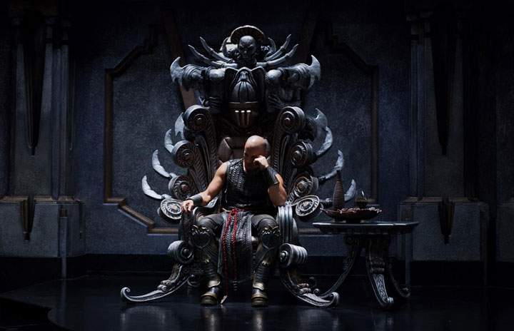 Vin Diesel in a scene from 'Riddick.'.