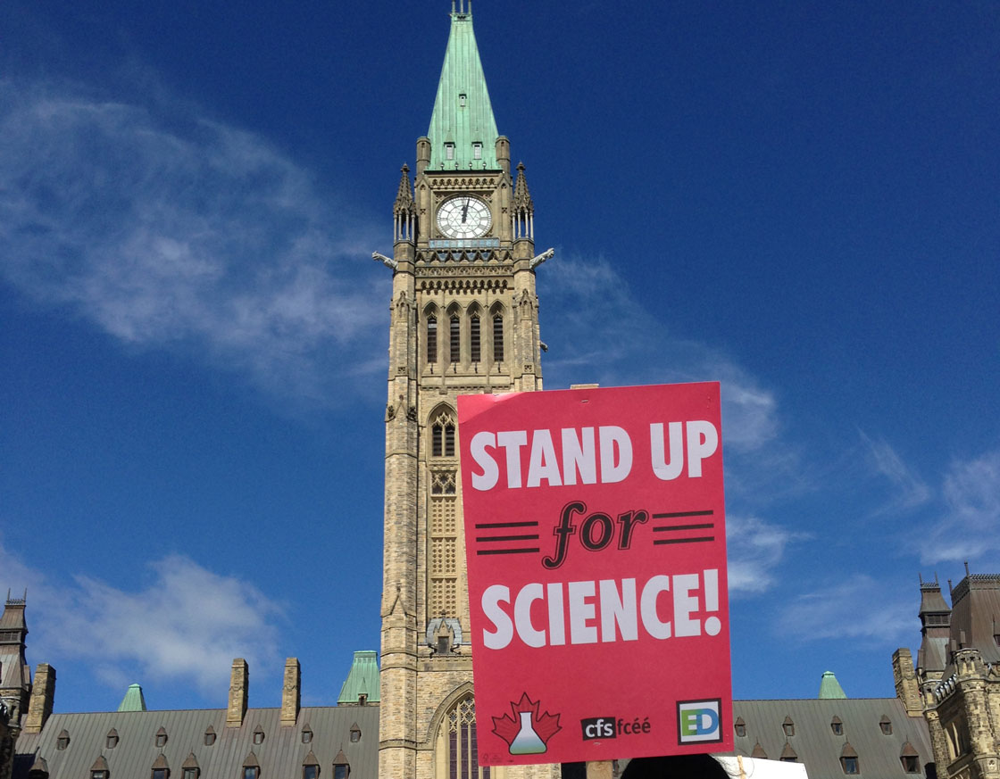 Protesters rallied across the country against the federal government science policies.