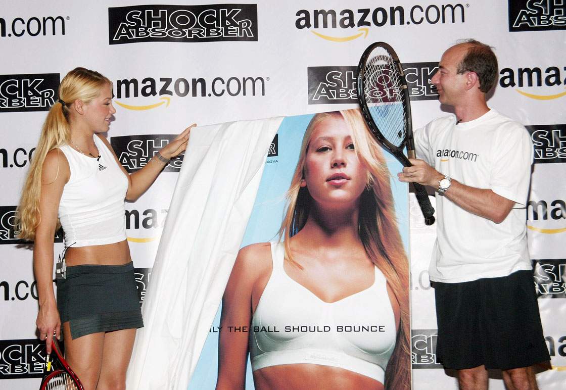 Former tennis star Anna Kournikova was once the face of the Shock Absorber bras, which sported the slogan, "Only the balls should bounce.". "Only the balls should bounce.".