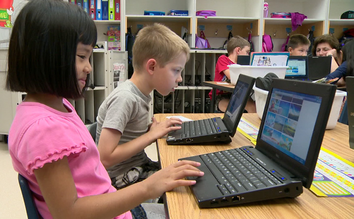 Now kids are doing more than learning how to type, they are doing research right from their desks.