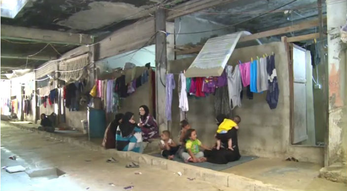 A video released by UNHCR depicts the condition in an underground garage in Lebanon where more than 1,300 Syrian refugees are currently living.