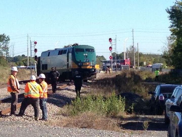 A  Via Rail train crashed into a double-decker OC Transit bus in Ottawa Wednesday morning.
