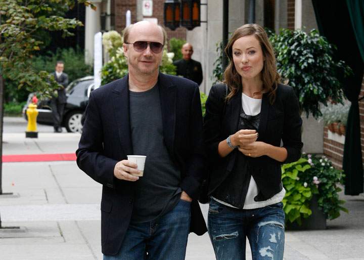 Olivia Wilde (with Canadian director Paul Haggis) could bring her beau, ex SNL star Jason Sudeikis. (John R. Kennedy / Global News)