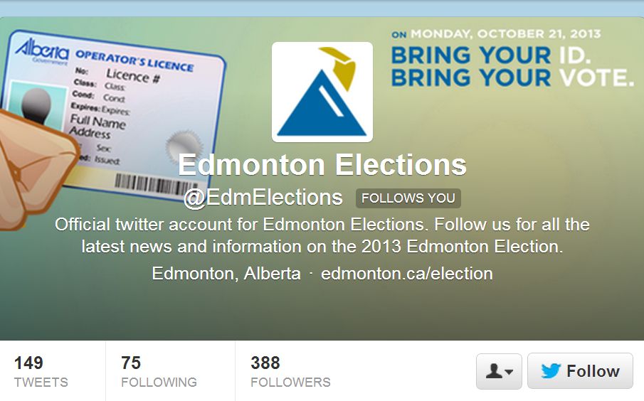 The Edmonton Elections official Twitter account. 