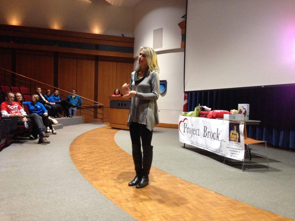 Kim Ruether, who’s 16-year-old son Brock died from sudden cardiac arrest in May 2012, discusses AEDs on October 31, 2013