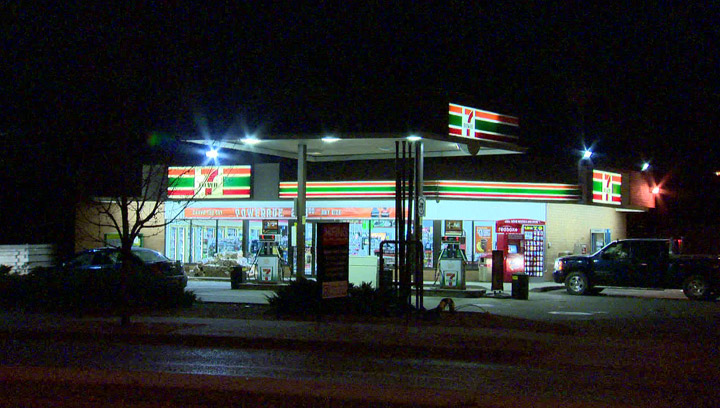 Masked robbers armed with axe make off with cigarettes from 7-Eleven in Saskatoon.