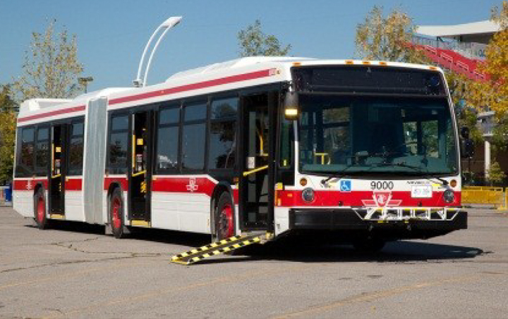 ttc bus transit articulated