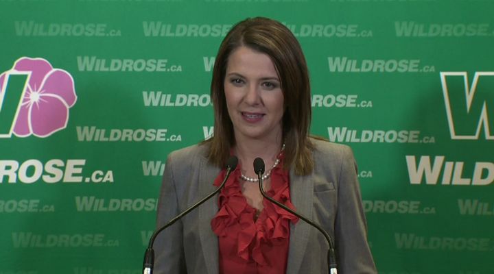 Wildrose Leader Danielle Smith addressed the media at the party's annual general meeting in Red Deer Friday, October 25, 2013.