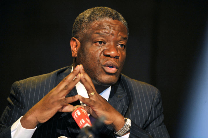 Pioneering Democratic Republic of Congo doctor Denis Mukwege, who founded a clinic for rape victims in the DRC, gives a press conference dedicated to sexual violence in the East of the country on March 12, 2013 in Kinshasa.