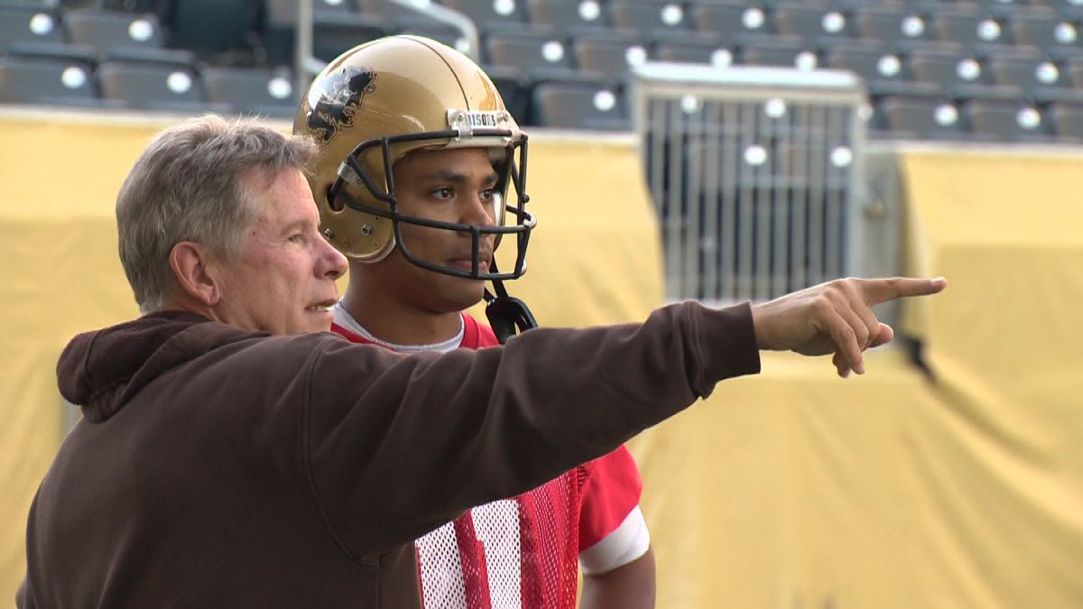 Brian Dobie, head coach of the Manitoba Bisons football team, in this 2013 file photo.