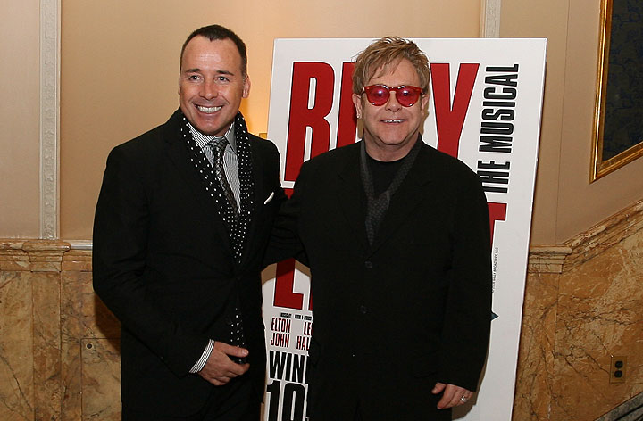 David Furnish and Elton John, pictured in Toronto in 2011.