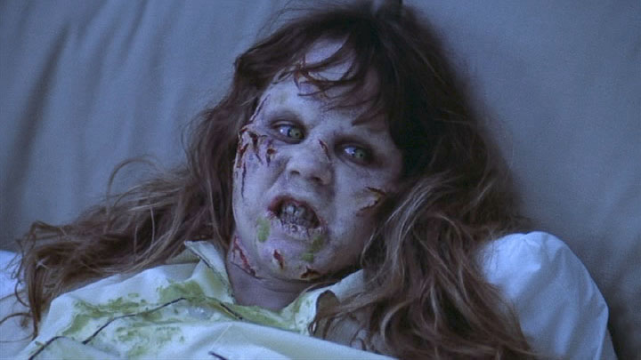 Linda Blair in a scene from 'The Exorcist.'.