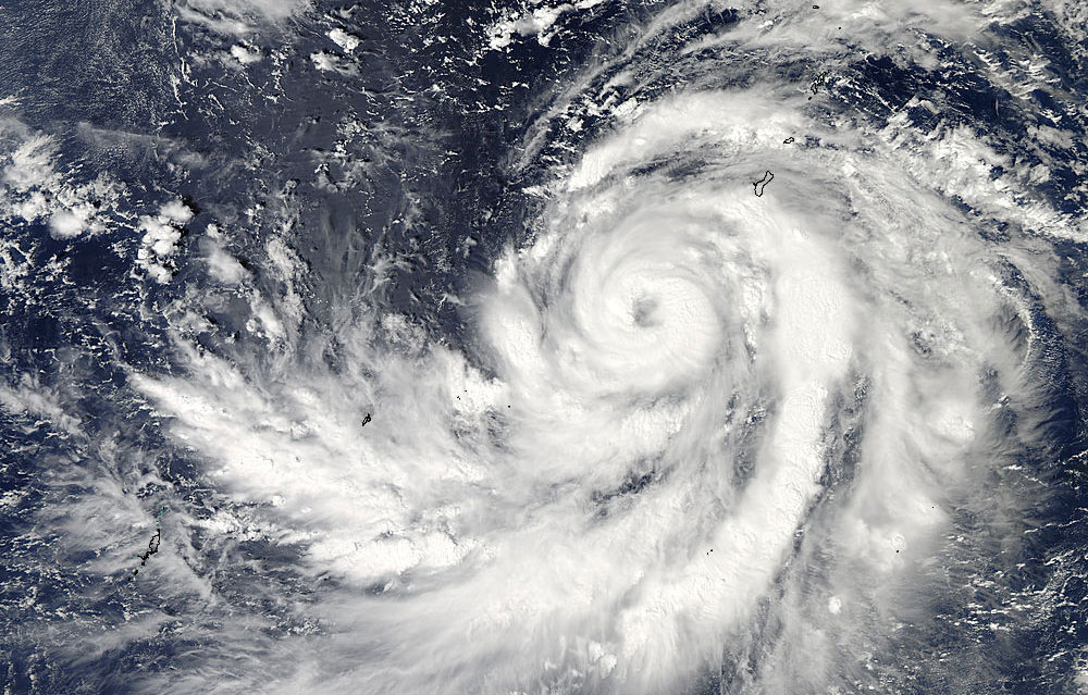 NASA's Aqua satellite captured this image of Typhoon Francisco on Oct. 17 at 4:05 UTC in the Pacific Ocean. 