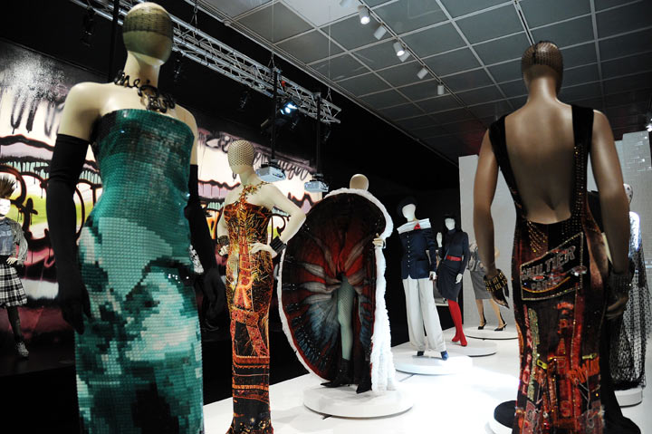 A general view of atmosphere during the press preview for The Fashion World of Jean Paul Gaultier: From the Sidewalk to the Catwalk at the Brooklyn Museum on October 23, 2013 in the Brooklyn borough of New York City.