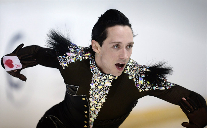 Johnny Weir of USA skating during the men's short program of 2012 Finlandia Trophy Espoo International figure skating competition in Espoo, on October 5, 2012.