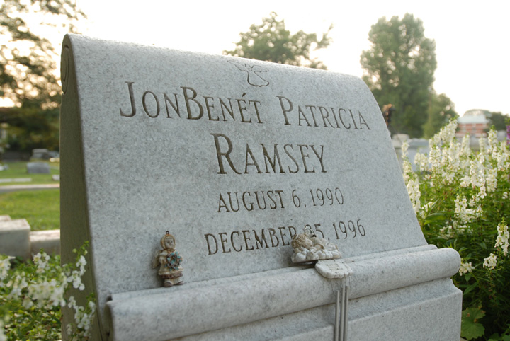 The grave of JonBenet Ramsey is shown August 16, 2006 in Marietta, Georgia.