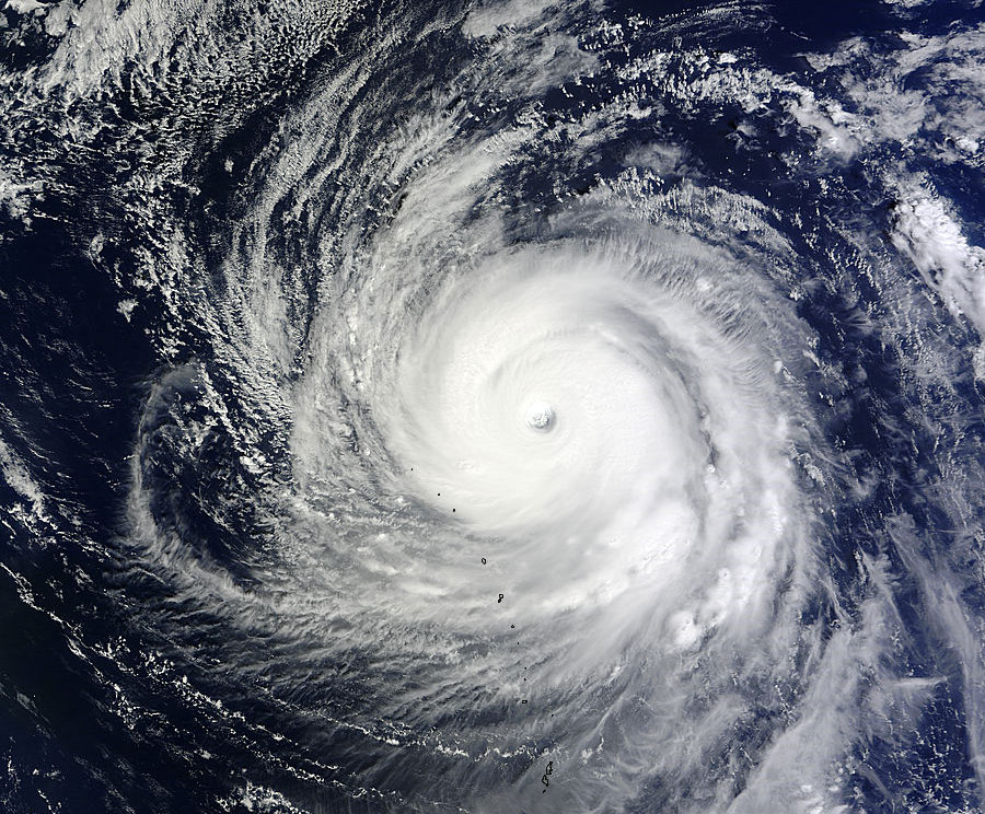 Super-tyhoon Lekima in the Pacific Ocean.