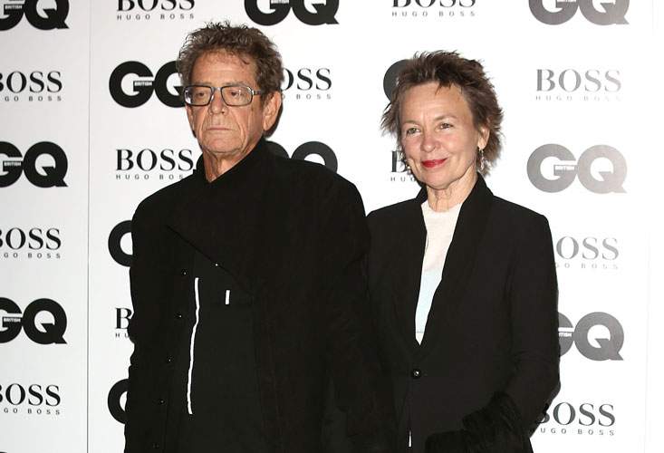 Lou Reed with wife Laurie Anderson, pictured in London in September 2013. (Getty Images)