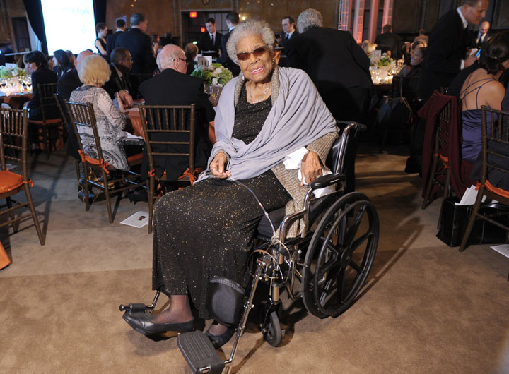 Maya Angelou attends the Mailer Center gala on Oct. 17, 2013.