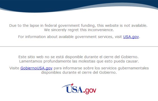 This message shows from the nasa.gov website.