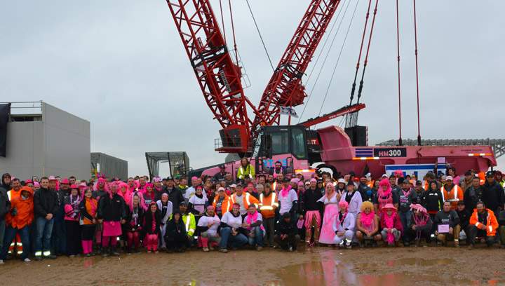 BHP Billiton paints Saskatchewan pink to raise over $300,000 for breast cancer research.