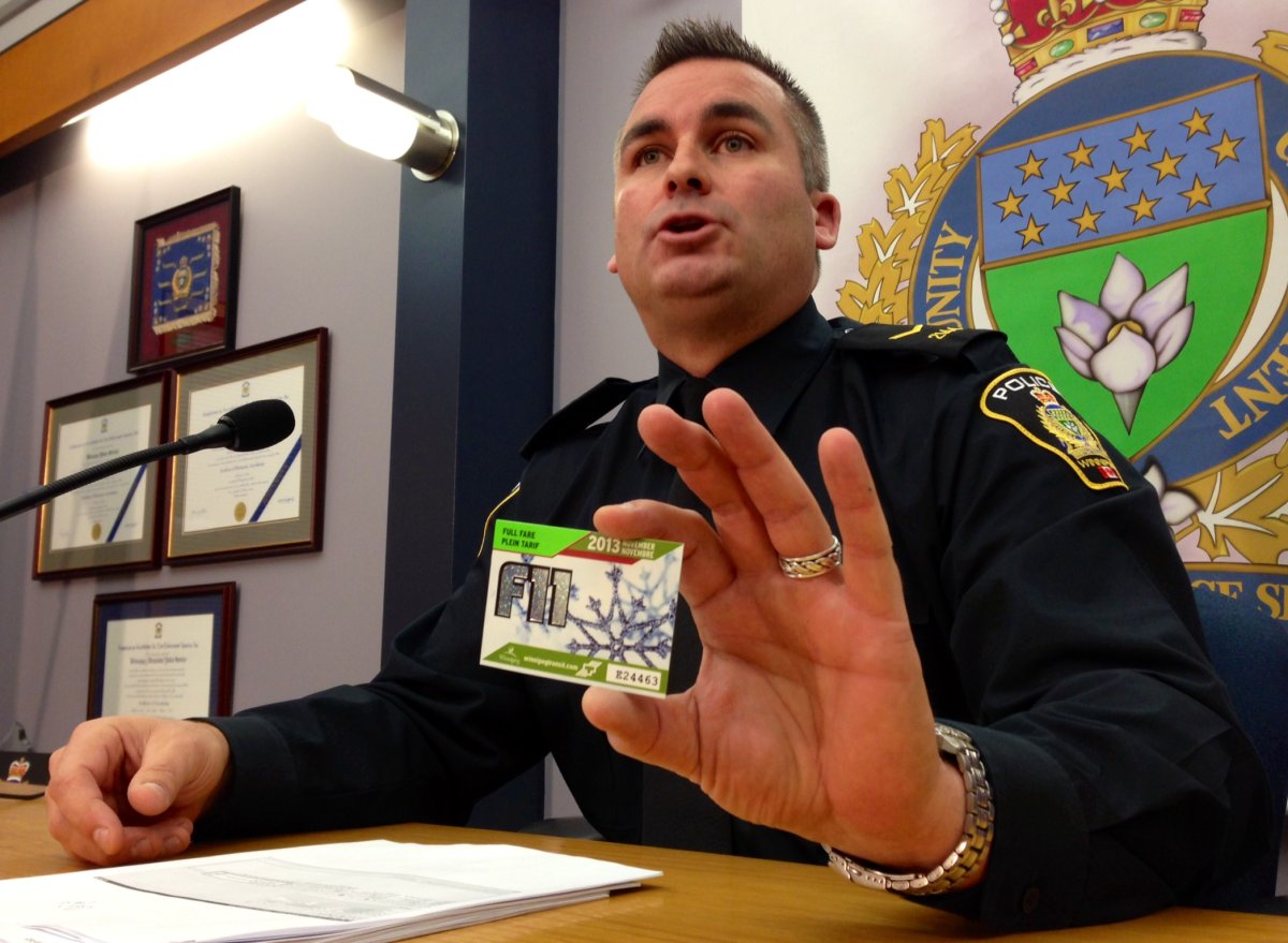 Three people face forged document charges after Winnipeg Transit found several examples of rake bus passes, Const. Jason Michalyshen said Monday.