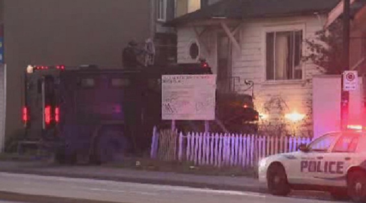 Home in East Vancouver where a standoff occurred on October 25, 2013.