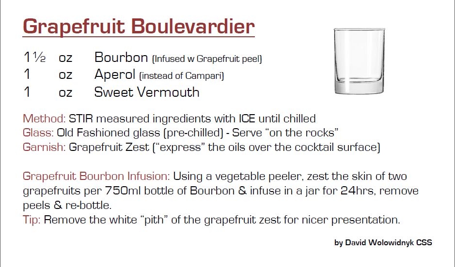 Grapefruit Boulevardier and Northern Storm cocktails from West Restaurant - image
