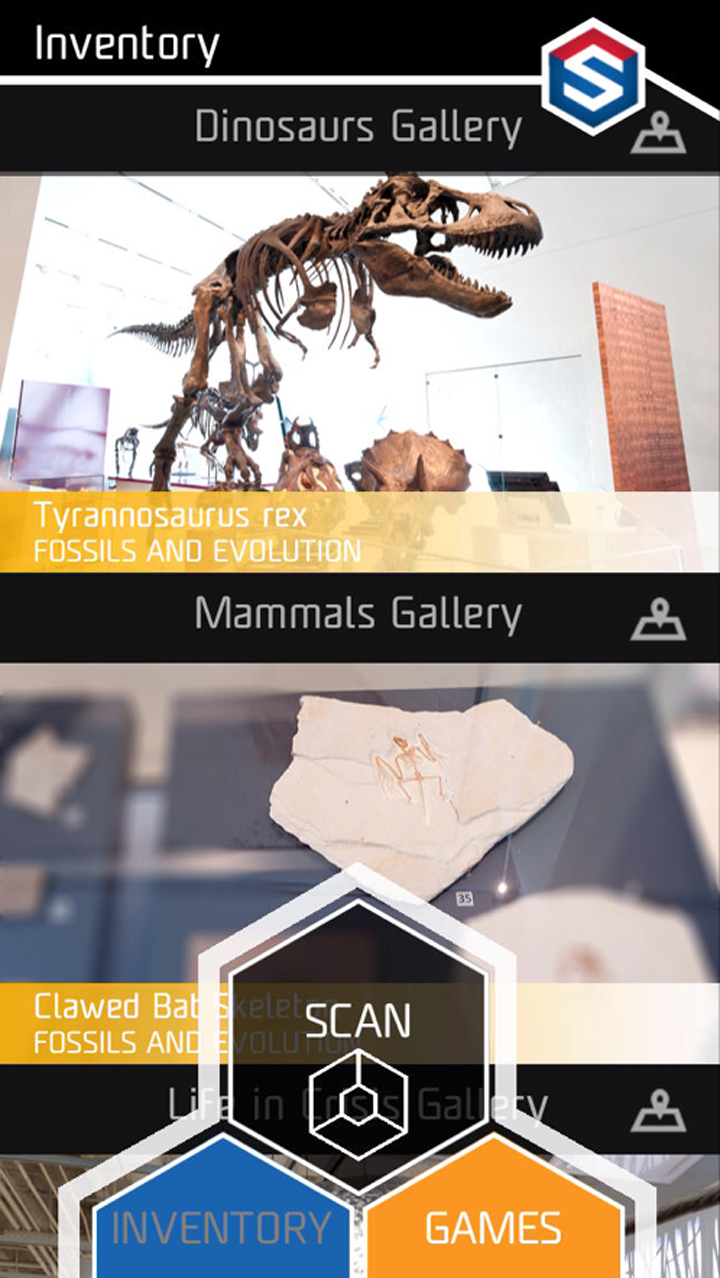 Visitors use an app on an Apple mobile device (a Google Android
version is on the way) to scan QR codes scattered throughout the
museum.