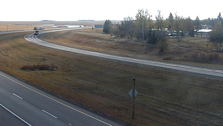 A view from a camera located on Highway 11 in Davidson, Sask. Plans to add more highway cameras around the province are highly unlikely due to budget and other concerns.