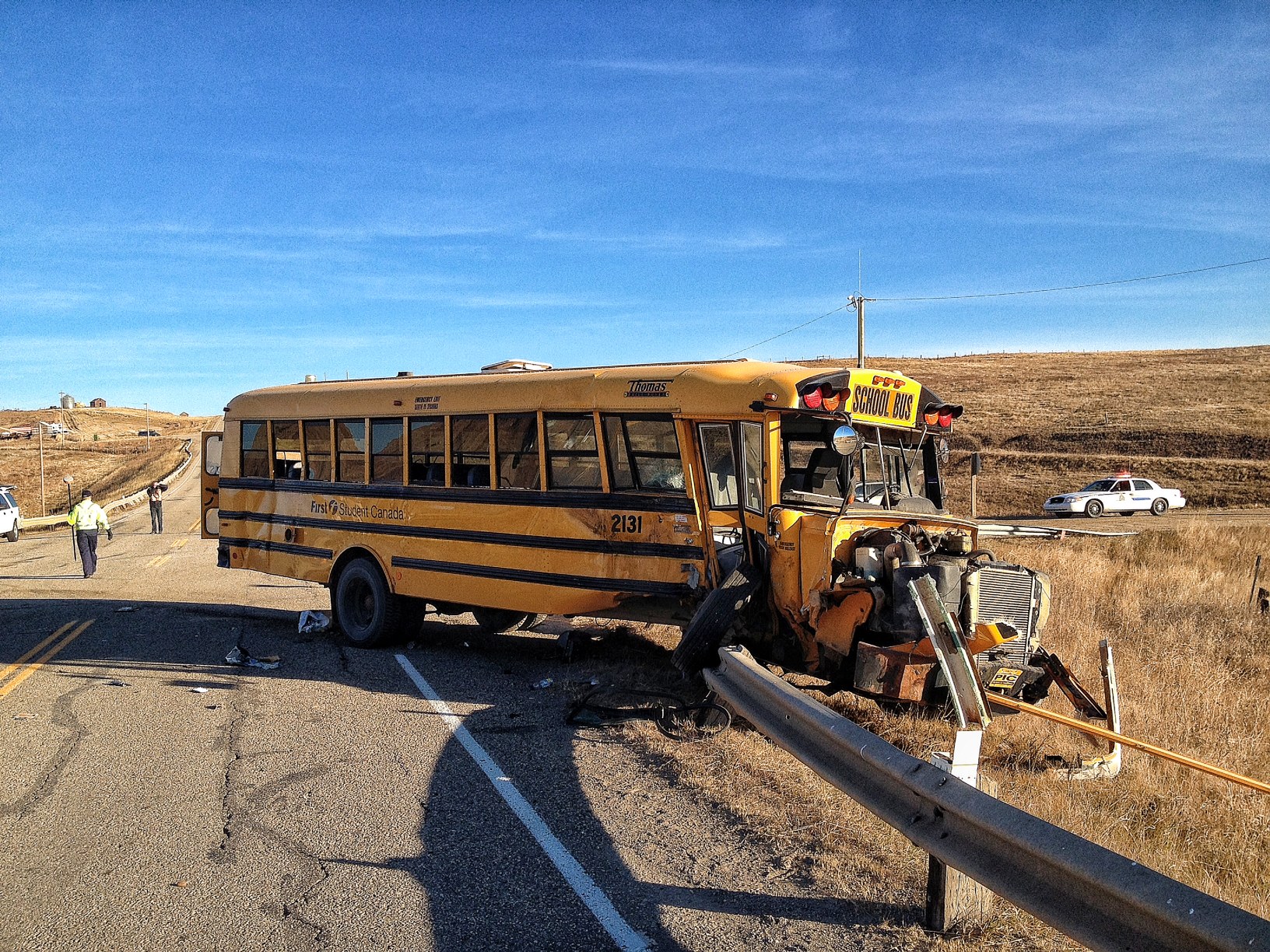Driver’s child among children injured in school bus crash north of ...