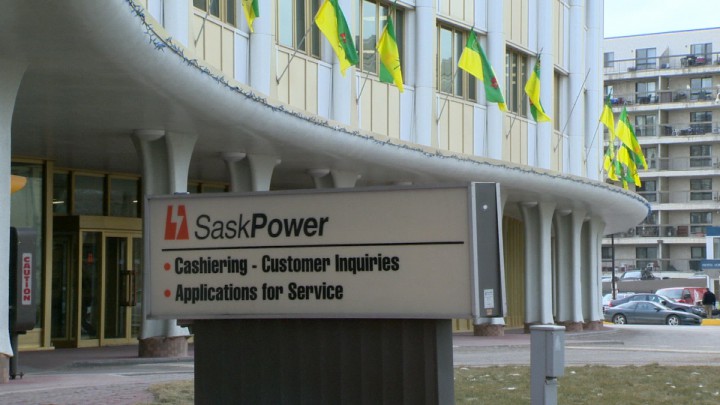 A view of the SaskPower building in downtown Regina
