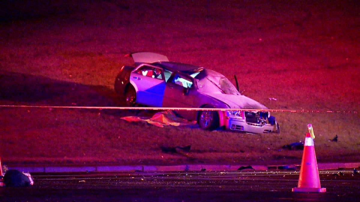 Crews rushed to the intersection of Bow Bottom Trail and 146 Avenue S.E. after a fatal crash.