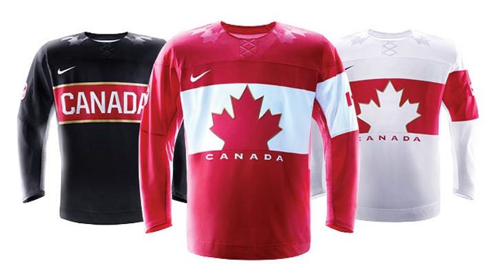 Team Canada jerseys