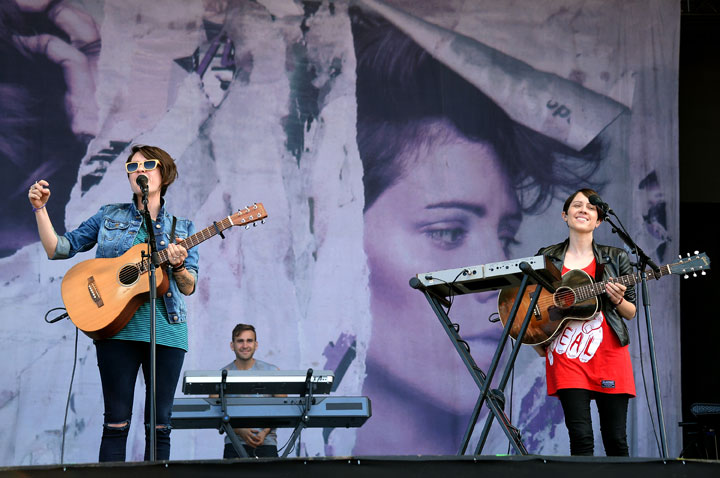 Tegan and Sara, pictured in August 2013.