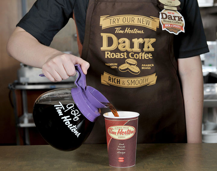 Tim Hortons will offer customers a new dark roast coffee in a pilot project starting Nov. 4 in London, Ont.