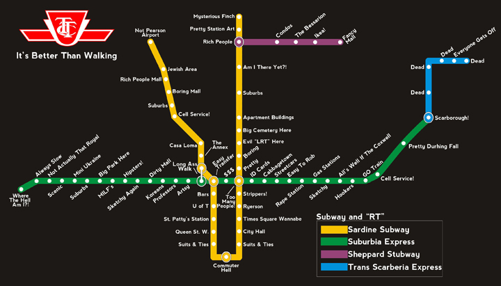 ttc parody map reddit toronto