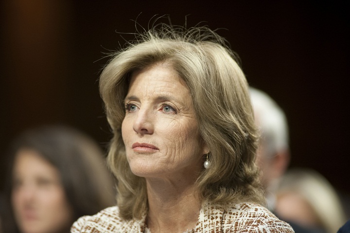 Caroline Kennedy, daughter of President John F. Kennedy, testifies before the Senate Foreign Relations Committee during a hearing on her pending nomination to become the US Ambassador to Japan.