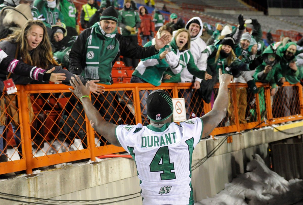 The Saskatchewan Roughriders say they can stay focused amid the hype of playing the Grey Cup on home turf in front of their notoriously rabid fans.