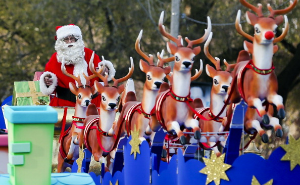 Santa Claus and his reindeer during The Santa Claus Parade on Nov. 18, 2012.
