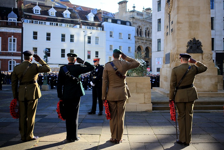 UK falls silent to honour war dead on Remembrance Sunday - National ...