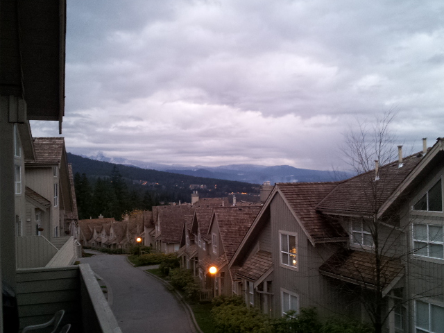 The view from the couple’s new Coquitlam townhouse.